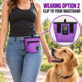 2-Cup Magnetic Dog Treat Pouch with Waist Belt and Metal Clip