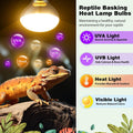 2 Pack 100W Reptile Heat Lamp Bulbs, Full Spectrum UVA/UVB Reptile Light Bulb and Basking Spot Light, UVB Light for Rept