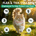 Flea Collar for Cats, 4 Pack Flea and Tick Prevention for Cats, 32 Months Cat Flea Treatment, Adjustable Cat Flea Collars, Waterproof Cat Flea and Tick Treatment Collar, Flea Treatment for Cat