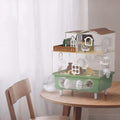 Acrylic Hamster Cage Clear Hamster Habitat with Running Wheel & Hideout