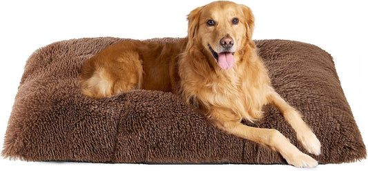 EHEYCIGA Fluffy Dog Crate Bed, Plush Extra Large Dog Pillow