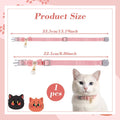 LXUEJIE Cat Collar Breakaway, Adjustable Pink Cat Collar with Pearl Pendant, Cute Cat Collars with Safety Buckle Pink Bowtie Kitten Collars for Girl Cats