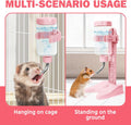 VANNON Pet Standing Water Dispenser Top Fill Dog Water Bottle Dispenser with Stand Leakproof Pet Slow Water Bottle for S