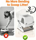 Semi-Automatic Sifting Cat Litter Box,Enclosed,No Electricity,Easy Clean