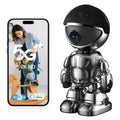 GBIUT Indoor Camera 2K HD 5G/2.4Ghz WiFi Pet Robot Camera Motion Detection and Alarm,Two-Way Talk,Color Night Vision, Nanny Cam Compatible with Alexa（Black）