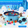 Dog Ball Pit with 75 Balls Included,Cat Ball Pit & Dog Pool 2-in-1 for Puppies Small Dogs Cats, Portable Pet Playpen Poo