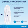 Pet MD Advanced Ear Finger Wipes for Dogs & Cats - Non-Irritating Ear Wipes & Ear Cleaner - Pet Safe Cleaner to Aid in Itchiness and Odor - Cucumber Melon (50ct)