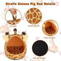 YUEPET Guinea Pig Bed 2 Pack, Warm Guinea Pig Hideouts, Shark & Giraffe