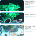 relaqcc Aquarium Decor Ruins Leaning Vase Hideaway Cave, Betta Fish Tank Accessories for Goldfish, Shrimp, Conch, Cichli