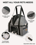 BurgeonNest Top-Expandable Large Cat Carrier, Soft Sided Cat Bag Carrier for Medium Large Pet Up to 15 lbs, Upgraded Small Dog Car Seat, Puppy Travel Bag with Semi-Open Canopy
