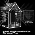 Cycodo Jumping Spider Enclosure,Warp-Proof Seamless Acrylic Tarantula Terrarium,Front Opening Bug Habitat with Feeding P