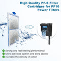 driamor 8 Pack PF-S Filter Cartridges Compatible with PF10 Power Filters, Small Fish Tank Filters Cartridge Replacement 