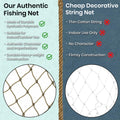 9GreenBox Nautical Decorative Fish Net 5' X 10' - Fish Netting - Rustic Beach Decor