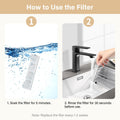 16+16 Pack Replacement Filters Compatible with SIBAYS/Kastty 4Gal/15L Stainless Steel Dog Water Fountain, Includes 16 Filters & 16 Sponges