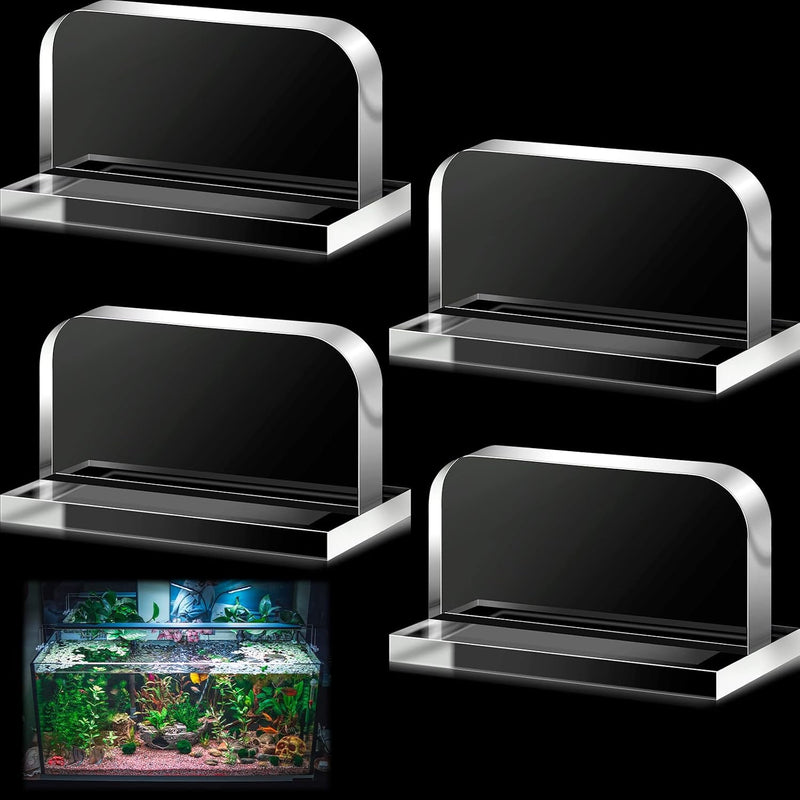Qunclay 4 Pcs Aquarium Lid Handles, Acrylic Fish Tank Handles, Transparent