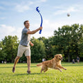 Dog Ball Launcher,Tennis Ball Thrower for Dogs 15 Inch Blue