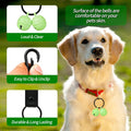 Whimsii Bells for Dog Collar, Glow Bell for Medium to Large Dogs, Easy Clip Clasp, Extra Loud Pet Tracker & Save Wildlife, Durable Copper Bells (Small-medium breed)