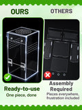 Escape-Proof One-Piece Jumping Spider Enclosure Accessories, Terrarium Kit