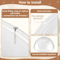 Yalikop 3 Pcs Acrylic Dome Cat Bubble, 12.6" Space Transparent Capsule Cover Clear Plastic Dome Bed Replacement for Cat Tree/Window Perch, DIY Nest Accessories for Hammock Tree Shelves Peek