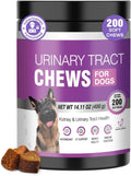 Dog UTI Treatment, 200 Soft Chews Cranberry Supplement for Dogs with D-Mannose Support Normal Urinary Tract Bladder Health & Kidney & Incontinence Remedy Stops