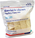 Covetrus Dental Rawhide Chews for Large Dogs 25-50 lb, Large Oral Care Treats to Help Reduce Plaque & Tartar, Freshen Br