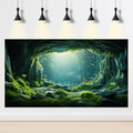 Underwater Cave Aquarium Background Under The Sea World Large Rock Fish Tank Background Aquatic Plant Lush Green Moss Re