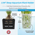 2 Pack Aquarium Plant Holder for Fish Tank with Suction Cup & Ext Hook