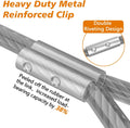 XiaZ Dog Tie Out Cable, Heavy Duty Dog Chains for Outside with Lockable Hook, Pet Runner Cable Leads for Yard, Dogs Line Tether for Small Medium Large Dogs Up to 250 LBS (20FT, Silver)