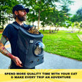 Fat Cat Backpack Carrier - Airline Approved Cat Carrier with Space Capsule Bubble for for Small Cats, Kitten - Premium C