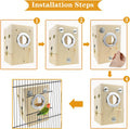 Bird Nest Box Parakeet Breeding Nest Box Bird Nest House Wooden Acrylic Transparent Breeding Box for Finch Lovebirds Coc