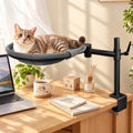 Crazydeer Cat Desk Bed, 360° Rotating & Height Adjustable Desk Cat Nest, Elevated Breathable Cats Bed for Desk with Removable Washable Cover for Indoor Kitten Cats-Maximum Hold Up to 40lb
