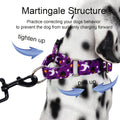 Halloween Martingale Collar for Dogs with Buckle Adjustable Holiday Dog Collars (Purple Ghost, Small)