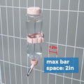 VANNON 17oz Small Animal Water Dispenser for Crate, Parrots Water Bottle for Cage, Chewproof Pet Water Bottle for Rabbit