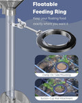 Pawfly Clear Acrylic Shrimp Feeding Tube and Dish Set, Aquarium Fish Feeder Tube with Floating Feed Ring & Cleaning Brus