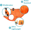 Gooby Puffer Vest Dog Jacket, Orange, Large