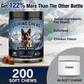 Calming Chews for Dogs 200ct Anxiety and Stress Relief Melatonin Chicken