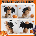 Dog Halloween Costumes for Large Dogs, Dog Bat Wings with Pumpkin Bell Pet Halloween Cosplay Party Dress Up