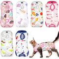 Kacctyen 6 Set Cat Recovery Suit After Surgery Female and Male Cat Kitten Surgery Suit E Collar Alternative Pajama Kitty Clothes for Spay Abdominal Skin Anti Licking(Animal,Medium)