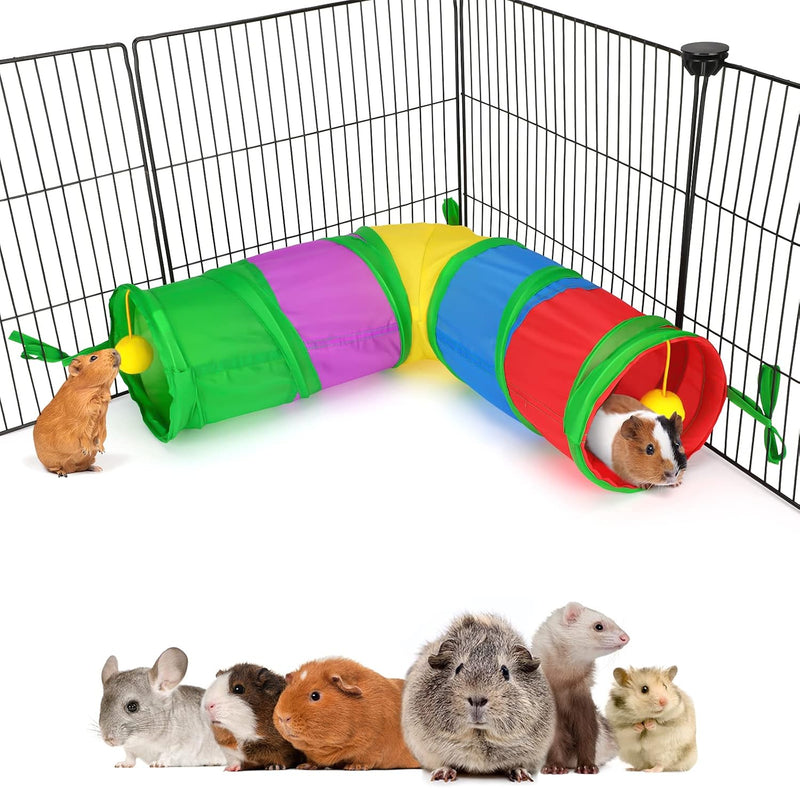 YUEPET Corner Guinea Pig Tunnel, Bunny Tunnel, Small Animal Tubes & Tunnels