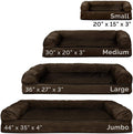 Furhaven Cooling Gel Dog Bed for Large Dogs w/ Removable Bolsters & Washable Cover, For Dogs Up to 95 lbs - Plush & Sued