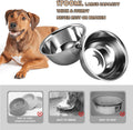 ADENGL Metal Raised Dog Bowl Stand for Large and Medium Dogs, Stronger Elevated Dog Bowls with Sprill Proof Mat, Pet Food & Water Bowls 10" Tall Dogs Feeder (58OZ-Stainless Steel Pet Bowl, Mat-16x24)