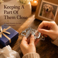 Dog Memorial Gift for Loss of Dog, Pet Hair Keepsake with Angel Wing Charm, Rainbow Bridge Sympathy Gift for Grieving Pe