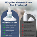 Cat Waterless Shampoo & Conditioner 2-in-1 for Cats & Kittens, No-Rinse Dry Bath Foam with Oatmeal, Aloe & Silk Protein,