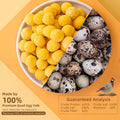 Dehydrated Quail Egg Yolk Snacks for Cats and Dogs Training (110g/3.88oz), Natural Dog Food Limited Ingredient, Healthy 