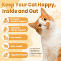 Cat Allergy Relief for Cats Treats, 500 Crunchy Snacks for Immune & Skin Coat Support – Seasonal Allergies, Itching Relief, Omega 3 & Probiotic Natural Supplement for Cat, Chicken (90-Day Supply)