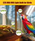 KINGYEENUO E26 UVA UVB Light Bulb for Birds 2.4 UVB 20W Compact Flourescent Lamp for All Kinds Captive Birds, Natural Sunlight Simulation Bird Parrot Light Bulb Compact UVB Lamp Bird Cage UVB Light
