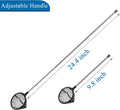 Lpraer Aquarium Fish Net with Extendable Stainless Steel Long Handle Fine Mesh Net for Fish Tank