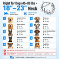 AKDNZ No Pull Dog Collar - 3mm (18"-24" Inches) Heavy Duty Stainless Steel Dog Training Collar, Adjustable Fit with Quick Release Buckle for Small, Medium & Large Dogs, 2 Extra Links