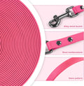 WOLFONE Waterproof PVC Dog Leash Long Training Lead 17FT Heavy Duty Tangle-Free Nylon Core Easy Clean Rubber Coated Leash for Small Medium Large Dogs Outdoor Training