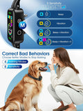 DINJOO Smart Bark Collar - Rechargeable Anti Barking Training Collar with 8 Adjustable Sensitivity, Beep & Shock (Dark B